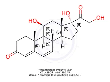 Chemical structure of Hydrocortisone Impurity E(EP)