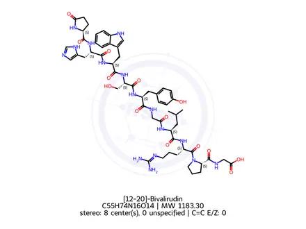 Chemical structure of [12-20]-Bivalirudin