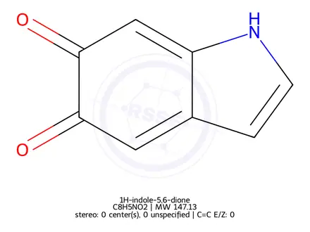 Chemical structure of 1H-indole-5,6-dione