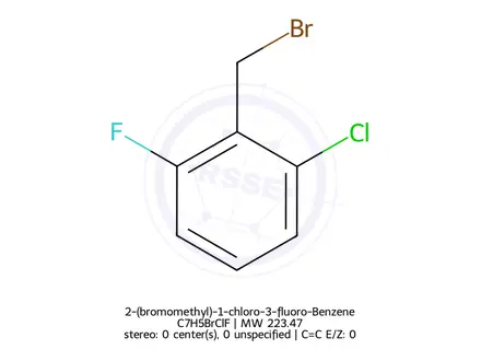 Chemical structure of 2-(bromomethyl)-1-chloro-3-fluoro-Benzene