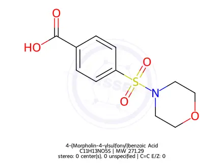 Chemical structure of 4-(Morpholin-4-ylsulfonyl)benzoic Acid