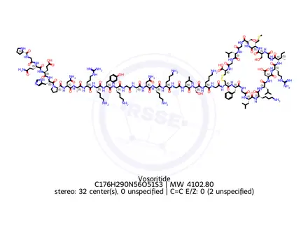 Chemical structure of Vosoritide