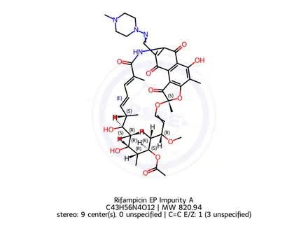 Chemical structure of Rifampicin EP Impurity A