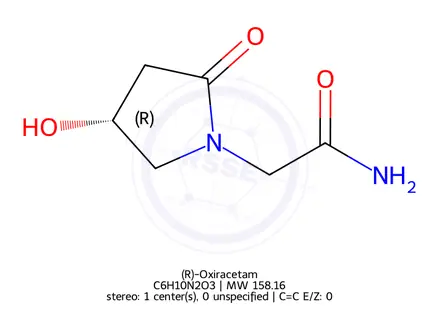Chemical structure of (R)-Oxiracetam