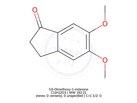 Chemical structure of 5,6-Dimethoxy-1-indanone