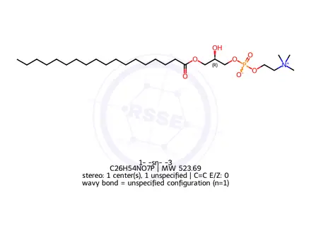 Chemical structure of 1-Stearoyl-sn-Glycero-3-Phosphocholine
