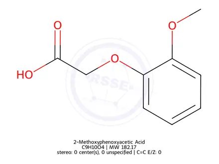 Chemical structure of 2-Methoxyphenoxyacetic Acid