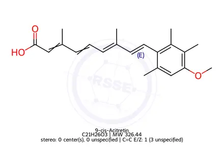 Chemical structure of 9-cis-Acitretin