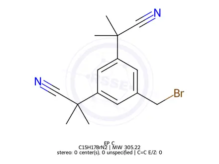 Chemical structure of Anastrozole EP Impurity C