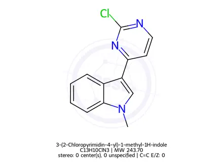 Chemical structure of 3-(2-Chloropyrimidin-4-yl)-1-methyl-1H-indole