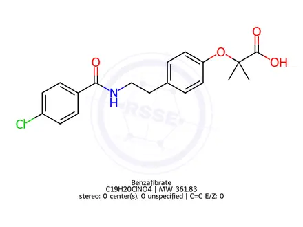 Chemical structure of Benzafibrate