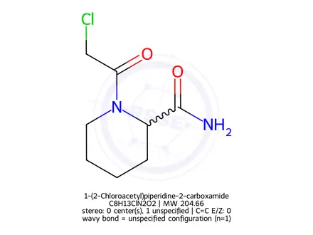 Chemical structure of 1-(2-Chloroacetyl)piperidine-2-carboxamide