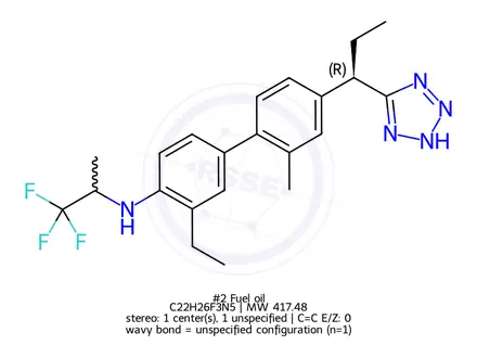 Chemical structure of #2 Fuel oil