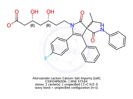 Chemical structure of Atorvastatin lactam sodium salt