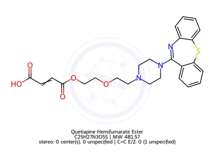 Chemical structure of Quetiapine Hemifumarate Ester