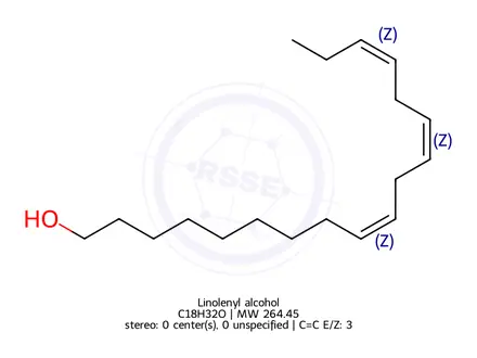 Chemical structure of Linolenyl alcohol