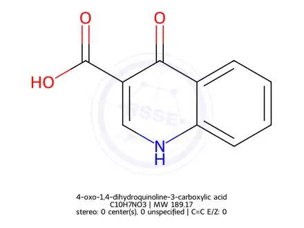 Chemical structure of 4-oxo-1,4-dihydroquinoline-3-carboxylic acid