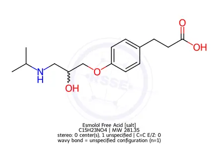 Chemical structure of Esmolol Free Acid