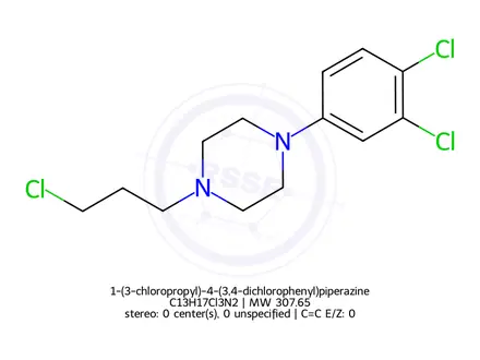 Chemical structure of 1-(3-chloropropyl)-4-(3,4-dichlorophenyl)piperazine