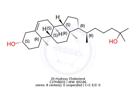 Chemical structure of 25-Hydroxy Cholesterol