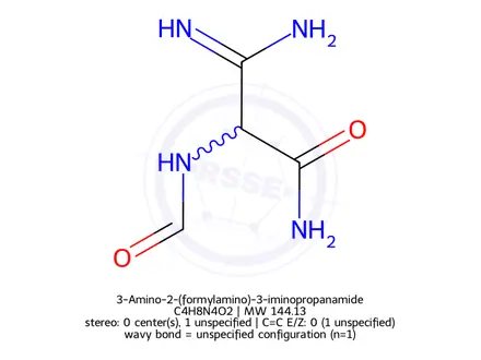 Chemical structure of 3-Amino-2-(formylamino)-3-iminopropanamide