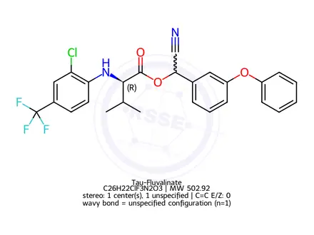 Chemical structure of Tau-Fluvalinate