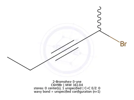Chemical structure of 2-Bromohex-3-yne