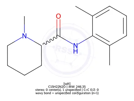 Chemical structure of Mepivacaine Impurity B
