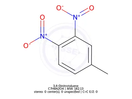 Chemical structure of 3,4-Dinitrotoluene