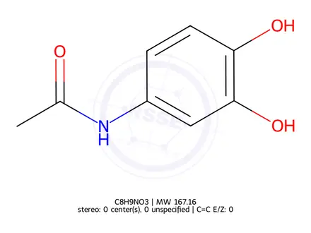 Chemical structure of 3 Hydroxyacetaminophen