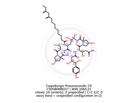 Chemical structure of Caspofungin Pneumocandin C0