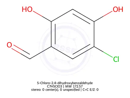 Chemical structure of 5-Chloro-2,4-dihydroxybenzaldehyde