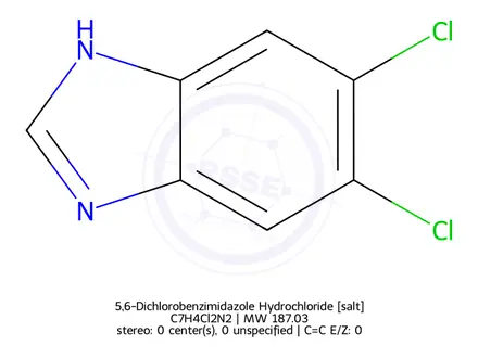 Chemical structure of 5,6-Dichlorobenzimidazole Hydrochloride