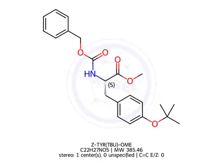 Chemical structure of Z-TYR(TBU)-OME