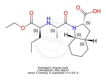 Chemical structure of Perindopril L-Arginine