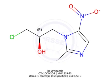 Chemical structure of (R)-Ornidazole