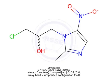 Chemical structure of Ornidazole