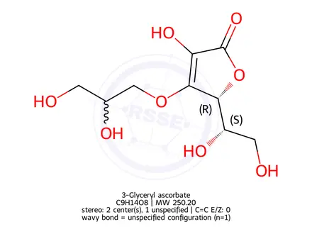 Chemical structure of 3-Glyceryl ascorbate