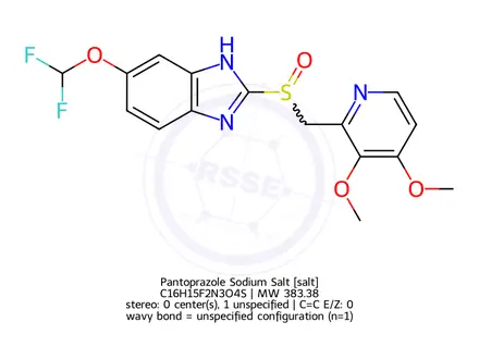 Chemical structure of Pantoprazole