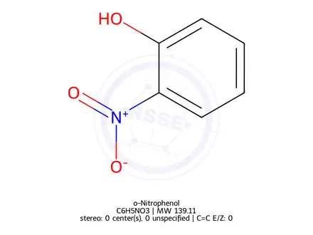 Chemical structure of o-Nitrophenol