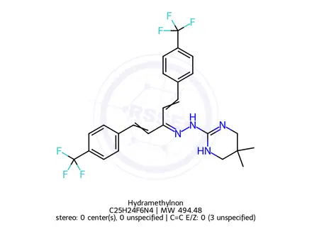 Chemical structure of Hydramethylnon