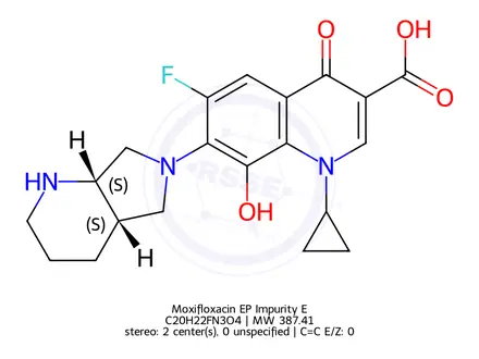 Chemical structure of Moxifloxacin EP Impurity E