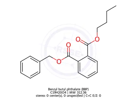 Chemical structure of Benzyl butyl phthalate (BBP)