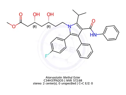 Chemical structure of Atorvastatin Impurity J reference substance