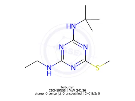 Chemical structure of Terbutryn (Prebane)