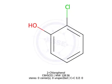 Chemical structure of 2-Chlorophenol