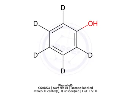 Chemical structure of Phenol-d5