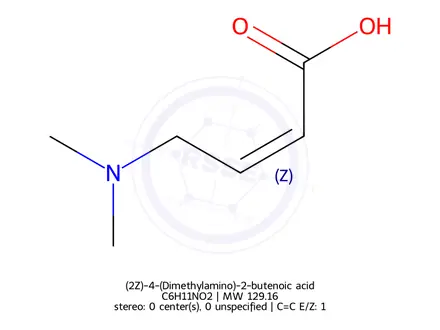 Chemical structure of (2Z)-4-(Dimethylamino)-2-butenoic acid