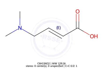 Chemical structure of (E)-4-(Dimethylamino)-2-butenoic acid