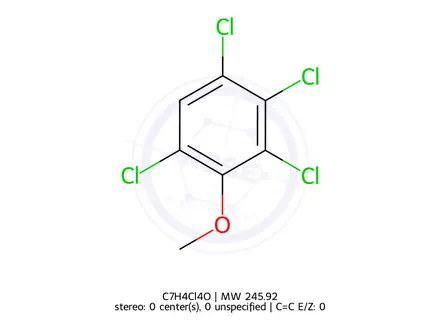 Chemical structure of 2,3,4,6-Tetrachloroanisole